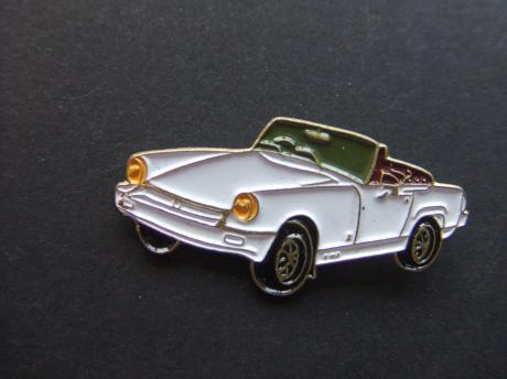 Fiat 1500 Cabriolet ,1960 -1962 oldtimer auto wit model donkergroene ramen